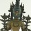 Fine Quality 13.25" White Tara  / Dolkar Silver Plated Oxidized Copper Alloy Statue Patan, Nepal