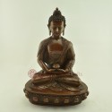 Oxidized Copper Alloy 13" Amitabha Buddha / Sangye Opame Statue From Patan, Nepal