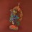 Fine Quality 13.75" Simha Mukhi Jogini Statue Copper Alloy with Gold Gilded and MultiColor Finish.