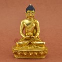 Fine Quality Hand Carved 5.5” Amitabha Buddha / Opame Copper Statue From Patan