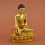 Finely Carved Face Painted 5.5" Medicine Buddha Copper Gold Gilded Statue From Patan, Nepal