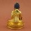 Finely Carved Face Painted 5.5" Medicine Buddha Copper Gold Gilded Statue From Patan, Nepal