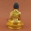 7.5" Shakyamuni Buddha / Tomba Gold Gilded Face Painted Copper Statue From Patan Nepal