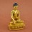 Gold Gilded with Face Painted 5.5" Shakyamuni Buddha Copper Statue Patan, Nepal