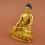 Gold Gilded with Face Painted 5.5" Shakyamuni Buddha Copper Statue Patan, Nepal