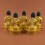 Fine Quality 5.5” Dhyani Buddha Copper Alloy with 24 Karat Gold Gilded Statue Set From Patan, Nepal