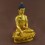 8.25" Shakyamuni Buddha Gold Gilded Face Painted Copper Statue From Patan Nepal