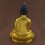 8.25" Shakyamuni Buddha Gold Gilded Face Painted Copper Statue From Patan Nepal