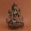 Fine Quality Hand Carved 8.5" White Tara/Dolkar Copper Statue in Oxidation Finish