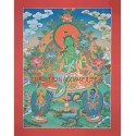 32"x24" Green Tara Thangka