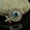 Fine Quality Tibetan Buddhist Silver with Blue Topaz Stone Pendant From Patan, Nepal.