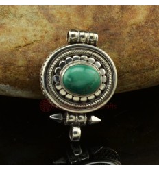 Fine Quality Tibetan Buddhist Silver with Turquoise Stone Pendant