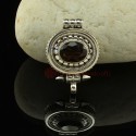 Fine Quality Tibetan Buddhist Silver with Smoky Quartz Stone Pendant