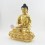 Fine Quality 13" Amitabha Buddha Gold Gilded with Face Painted Copper Statue Patan, Nepal