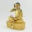 Fine Quality Gold Gilded with Face Painted Hand Carved 7.5" Guru Milarepa Copper Statue