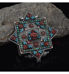  Kalash Silver Ghau / Pendant / Prayer Box From Nepal.