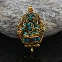 Gold Plated Green Tara / Dolma Silver Ghau / Pendant / Prayer Box