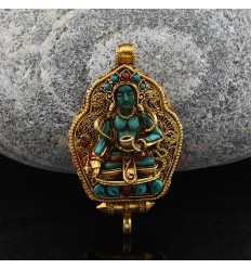 Gold Plated Medicine Buddha Silver Ghau / Pendant / Prayer Box