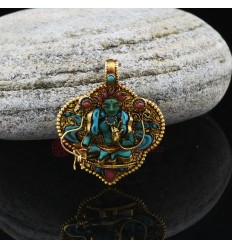 Gold Plated Green Tara Silver Pendant