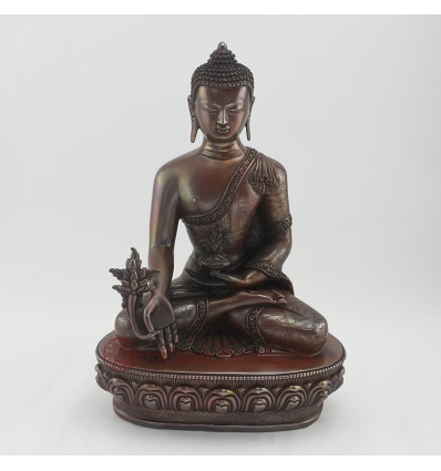 Fine Quality 11.25" Medicine Buddha Menla Statue From Patan, Nepal. 