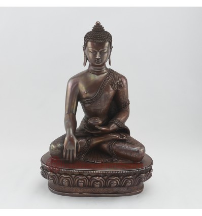 Fine Quality 11.25" Shakyamuni Buddha Tomba Statue From Patan, Nepal. 