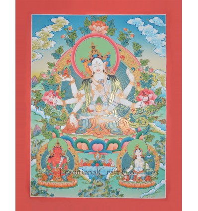 32.5" x 24.5" Namgyalma Tibetan Buddhist Riligious Thankga Scorll Painting