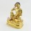 Finely Hand Carved Gold Gilded with Face Painted Hand Carved 7.25" Guru Milarepa Copper Statue