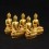 Machine Made Tibetan Buddhist 4" Dhyani Buddha or Pancha Buddha Statues Set