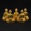 Machine Made Tibetan Buddhist 4" Dhyani Buddha or Pancha Buddha Statues Set