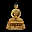 Fine Quality 12.5" Amitabha Buddha Opame Copper Statue .