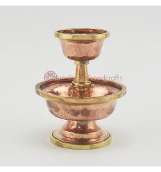 Fine Hand carvings Copper Alloy with Brass Rings 4" Serkyem Set