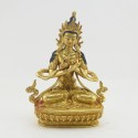 Fine Quality Copper Alloy with 24 Karat Gold Gilded 9” Vajradhara / Dorjechang Statue