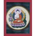 21" x 16.5" Vairochana Buddha Thangka Painting