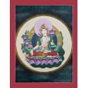 21.5" x 16.5" White Tara Tibetan Buddhist Scroll Thangka Painting