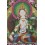 Fine Quality  33" x 23 White Tara / Dholka Thangka Scroll Painting