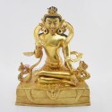 Hand carved Copper Alloy with 24 Karat Gold Gilded 12" Guru Tilopa Statue