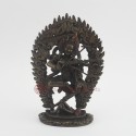 Hand Made  Oxidized Copper Alloy Gold Gilded 7.5" Kurukulla Statue, Patan