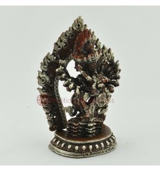 Machiine Made 5.5" Hevajra with Nairatmya Statue From Patan, Nepal.