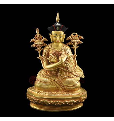 Hand Carved 10" The 5th Karmapa - Deshin Shekpa Statue