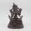 Hand Carved 9.5" Green Tara / Dholma Oxidized Copper Alloy  Statue 