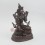 Hand Carved 9.5" Green Tara / Dholma Oxidized Copper Alloy  Statue 