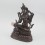 Hand Carved 9.5" Green Tara / Dholma Oxidized Copper Alloy  Statue 