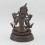 Hand Carved 9.5" Green Tara / Dholma Oxidized Copper Alloy  Statue 