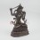 Hand Carved  9.5" Manjushri / Jambiyang  Oxidized Copper Alloy  Statue 