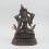 Hand Carved  9.5" White Tara / Dholkar  Oxidized Copper Alloy  Statue 