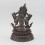 Hand Carved  9.5" White Tara / Dholkar  Oxidized Copper Alloy  Statue 