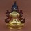 Fine Quality Hand Carved Gold Face Painted 8.5" Green Tara Copper Gold Gilded Statue Patan