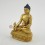 Hand Made 5.5" Medicine Buddha / Menla Gold Gilded with Face Painted Copper Statue Patan, Nepal