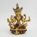 Hand Carved   9.25" Vasundhara Statue From Nepal.