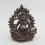 Hand Carved  7.5" Yellow Dzambhala  Oxidized Copper Alloy  Statue 